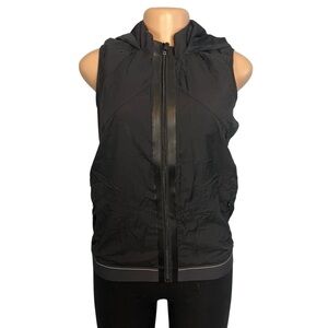 Fabletics Black Hooded Vest